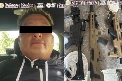 Tras balacera, detienen en Edomex, a objetivo prioritario del Edomex, con potentes armas y drogas